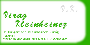 virag kleinheincz business card